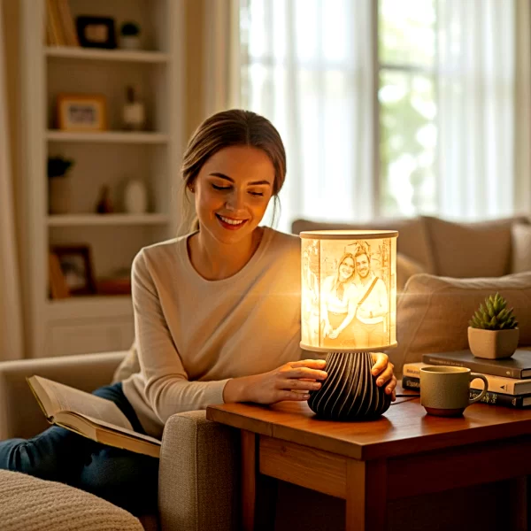 Personalizirana stolna lampa s fotografijom, litofanska lampa za poklon – 3Dprintum